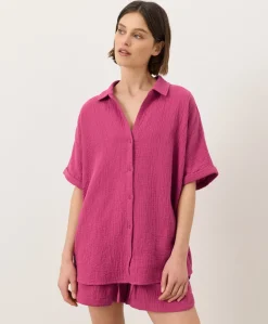 Organic Coastal Double Gauze Oversized Shirt