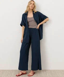 Organic Coastal Double Gauze Split Hem Pant