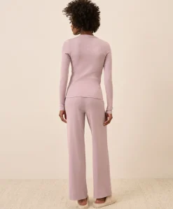 Organic Easy Rib Wide Leg Lounge Pant