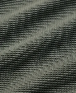 Organic Thermal Waffle Henley Pullover