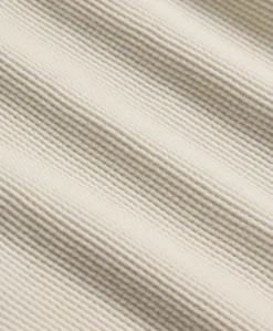 Organic Thermal Waffle Henley Pullover