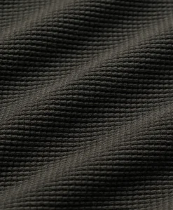 Organic Thermal Waffle Henley Pullover